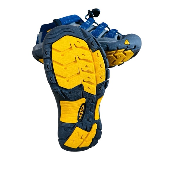 KEEN Newport Boys Blue Strappy Easy On Sandal Shoes NEW - Picture 4 of 6